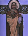 8x10 Mary & Jesus with the papel picado©Janet McKenzie